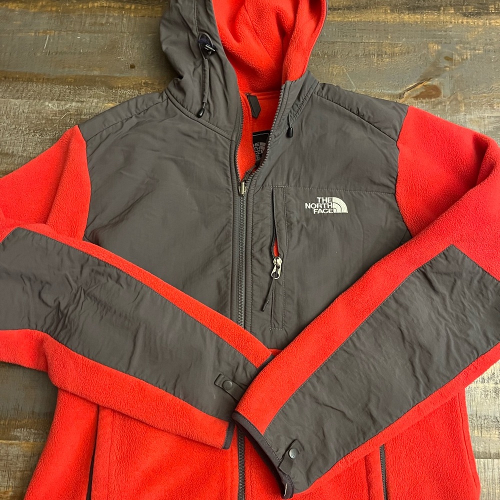 VINTAGE The North Face Coral Orange and Gray Jacket